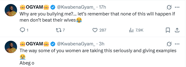 Women who get beaten by their husbands amaze me because you make his food, you can choose to be a widow - Ghanaian MC says