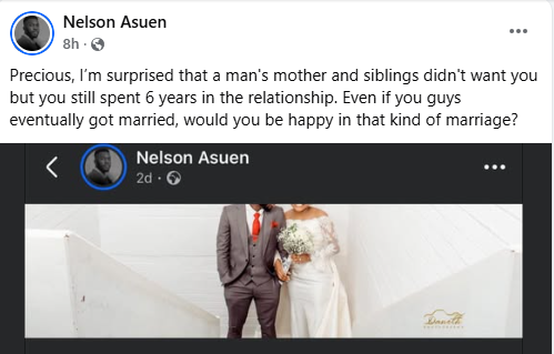 I waited for 6 years, rejected many suitors only for him to dump me and marry the one his family prefers - Nigerian woman accuses her ex of betrayal