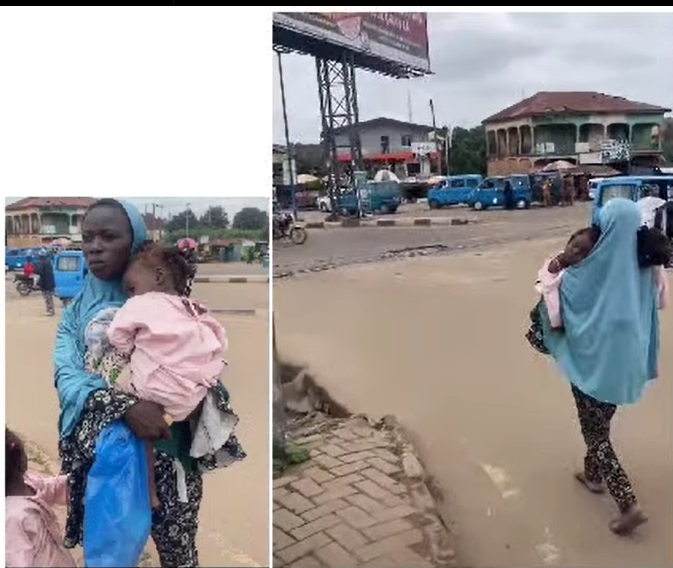 Those kids need to be rescued ASAP - NAPTIP reacts to video of woman begging with her kids on the streets even after being given N550k