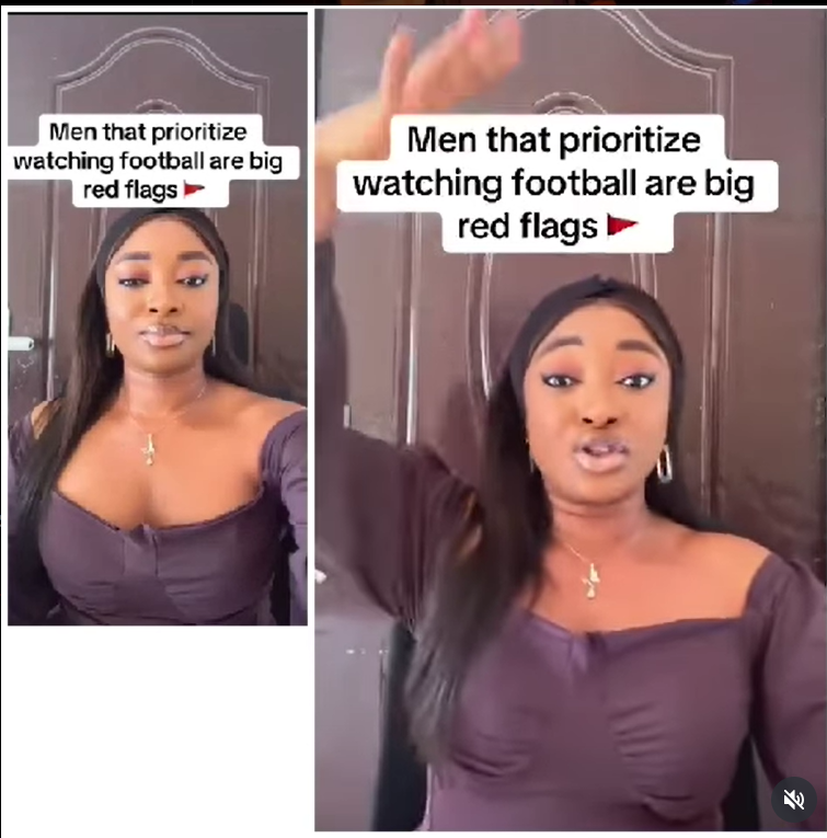 Beware of men that love football more than anything â Nigerian Lady advises her gender