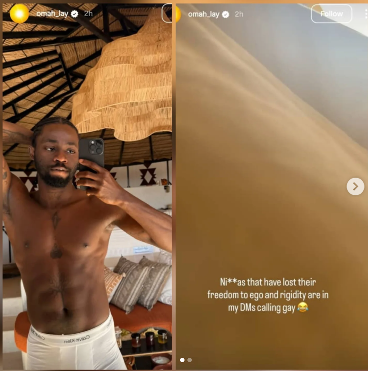 Omah Lay fires back after posting hot new pictures in briefs