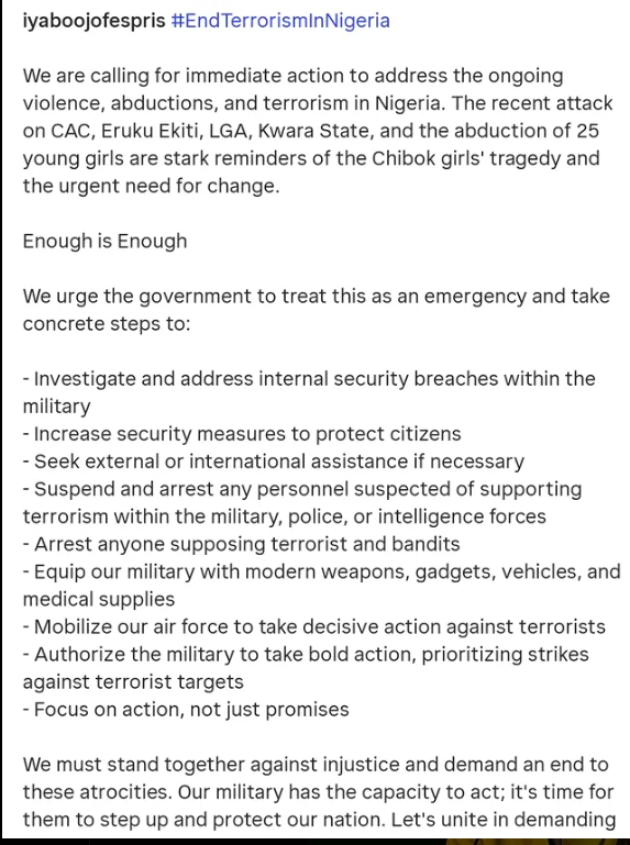 Davido, Iyabo Ojo and other celebrities react to Kwara state killings