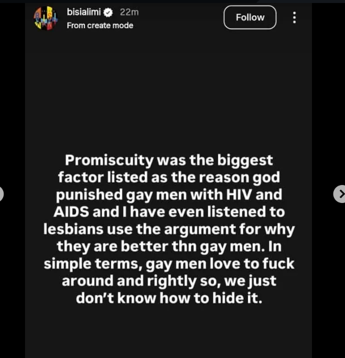 G@y Rights activist Bisi Alimi links global divorce trends, infidelity, queer stereotypes and societal shame in detailed morning reflections