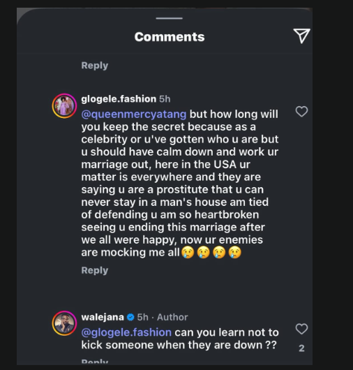 ?I wasn?t even famous then? so where did US people see me as a prostitute?? ? BBN?s Queen Mercy replies follower accusing her of ruining her marriage