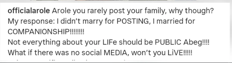 ?I didn?t marry for posting? ? Comedian, Woli Arole explains why he keeps his family off social media