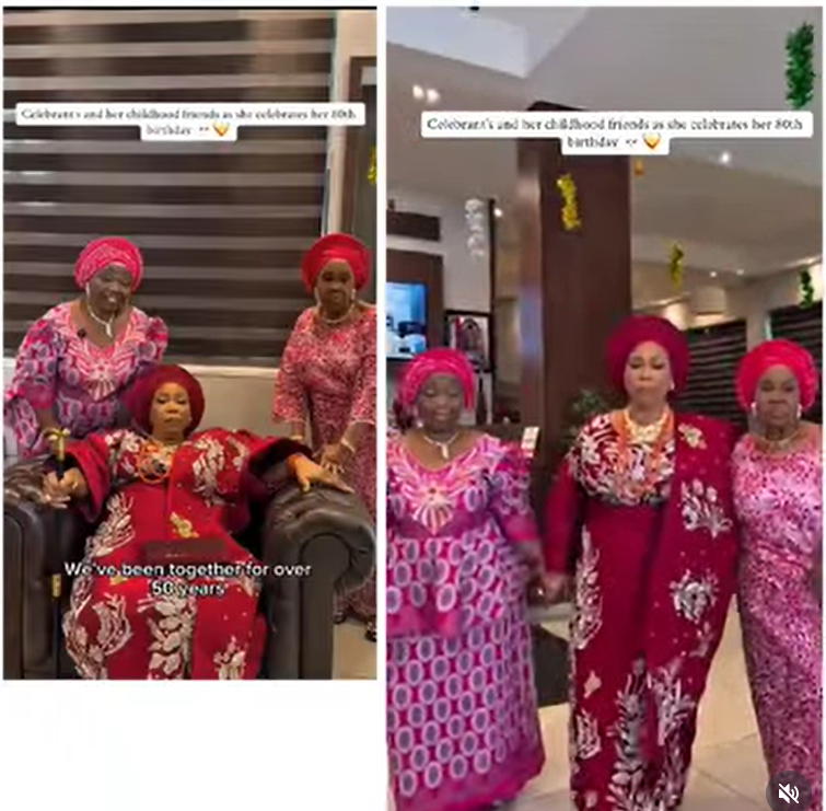 Friends of over 50 years steal hearts as they show up for their friend?s 80th birthday