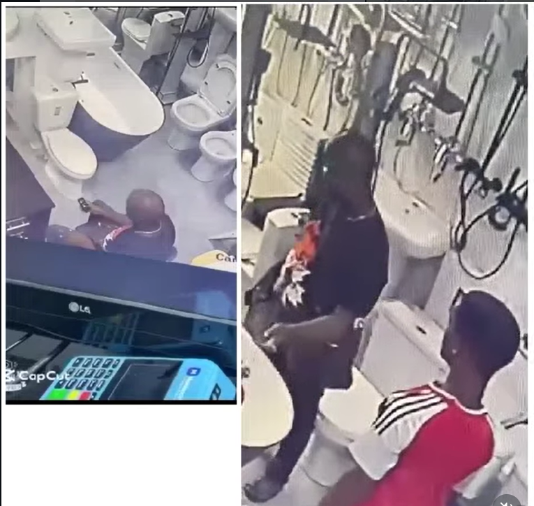 CCTV captures moment man poses as customer and stÂ£als plumberâs phone in Lagos