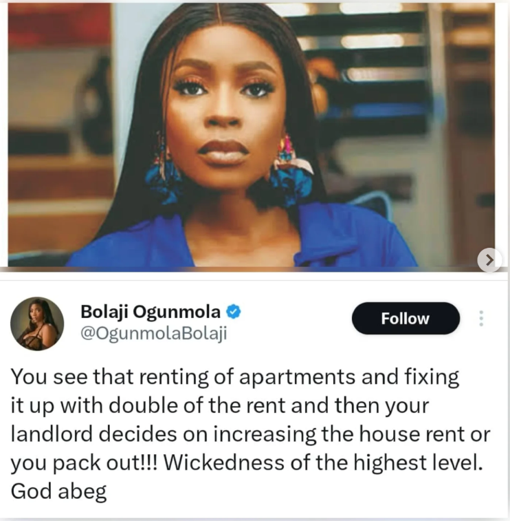 ?If you?re renting in Lagos, don?t fix anything? ? Actress Bolaji Ogunmola sparks debate over landlords in Lagos