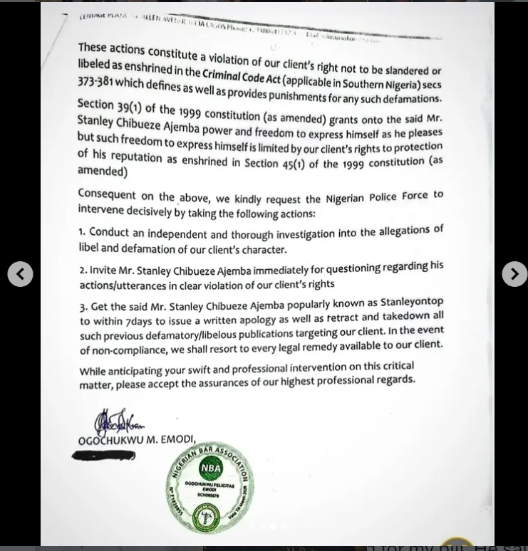 Actor Frederick Leonard petitions police over alleged defamation by movie producer, Stanley On Top