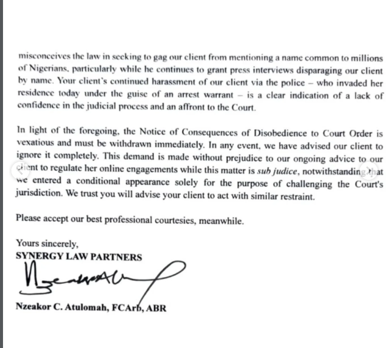 Doris Ogala's statement on legal readiness