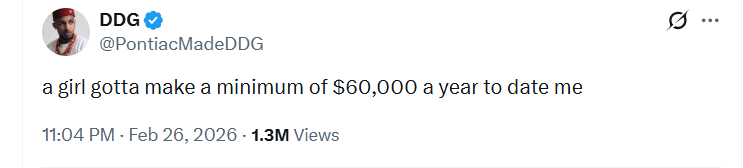 ?She must make at least $60k a year? ? Rapper DDG shares dating requirement