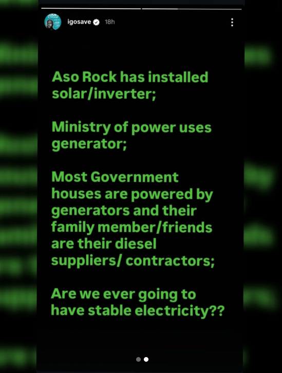 Comedian I Go Save vents on Nigeriaâs worsening power situation