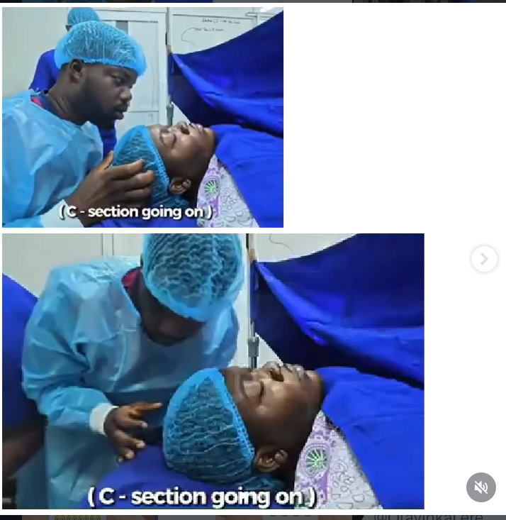 Opinions differ after skit maker Cute Abiola shared video of his wife?s delivery through Caesarian section