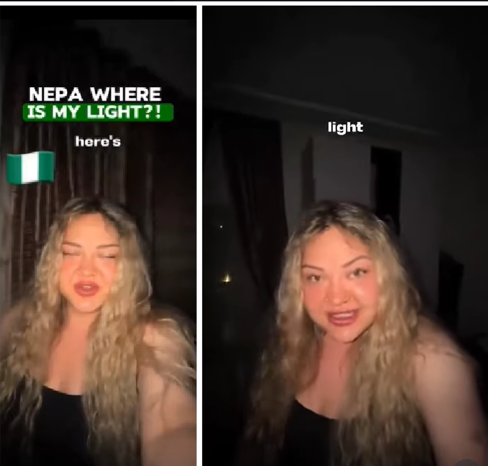 ?My jollof is getting cold? ? Caucasian lady reacts after power outage in Nigeria hotel