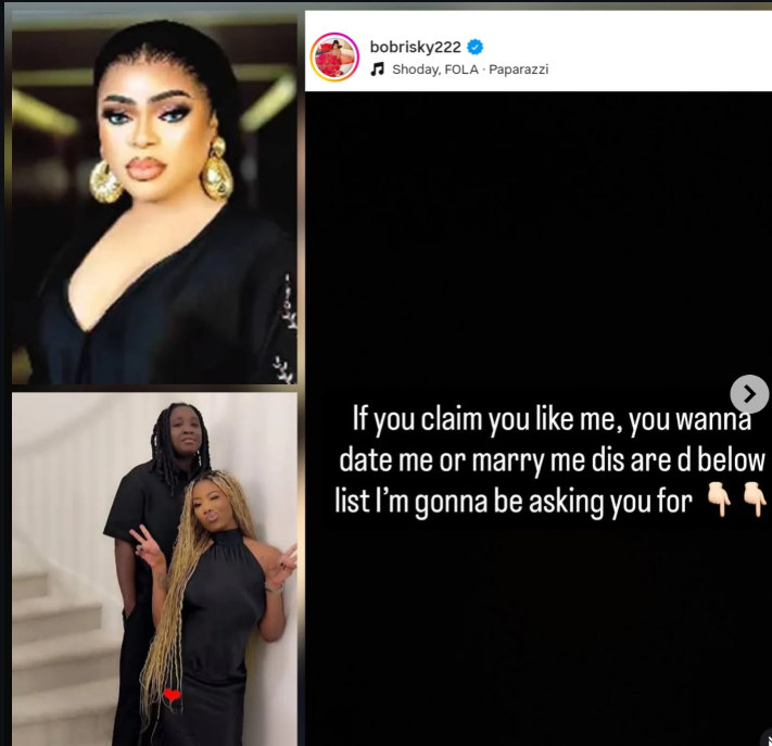You wont see me beg anyone to marry me for papers  Bobrisky reacts to BBN star AngelTumi drama, shares strict marriage terms