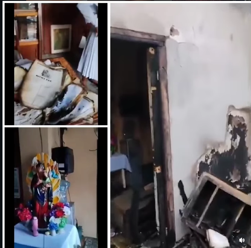 Reactions after Virgin Mary statue reportedly remains untouched following f!re outbreak at hospital in Enugu (Video)