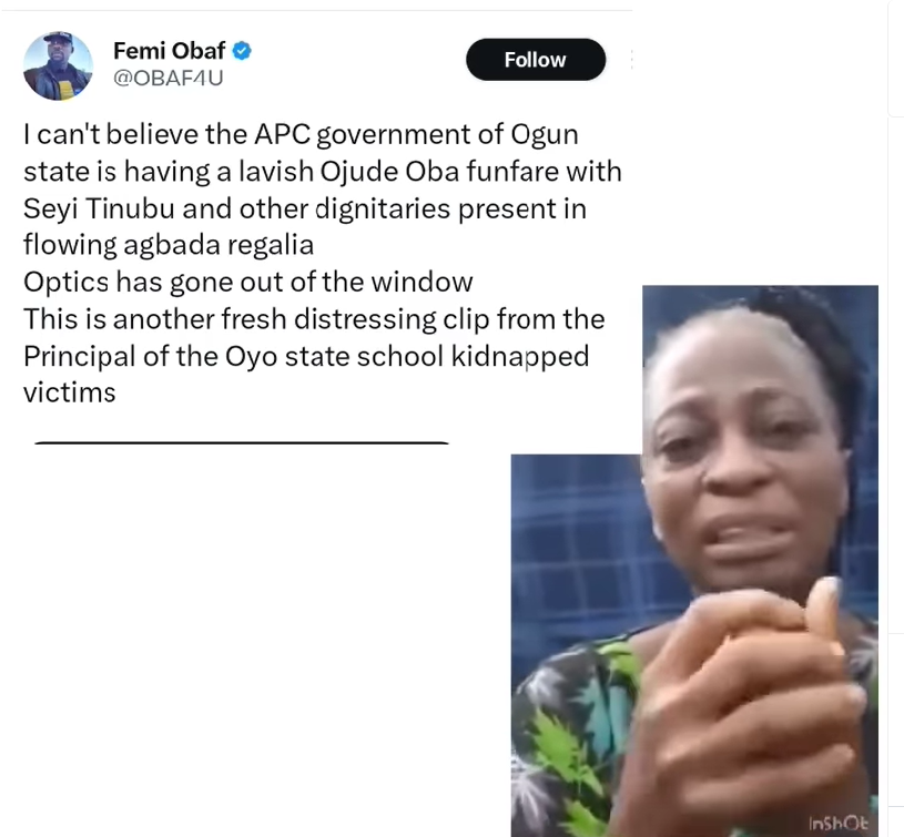 X user knocks Ogun govt over Ojude Oba celebration after fresh video of abducted Ogbomosho school principal surfaces
