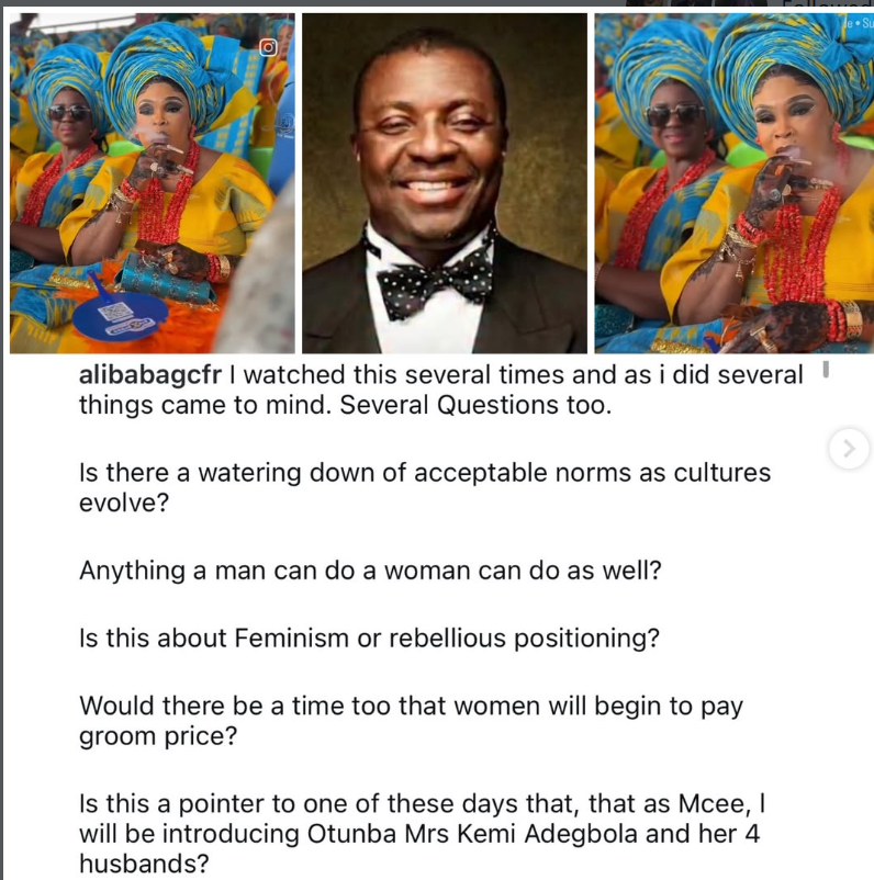 Comedian Alibaba reacts to viral footage of woman smoking cigar at ojude oba festival