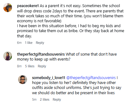 Nigerian mum berates parents who refuse to adhere to school dress codes during Independence Day celebration
