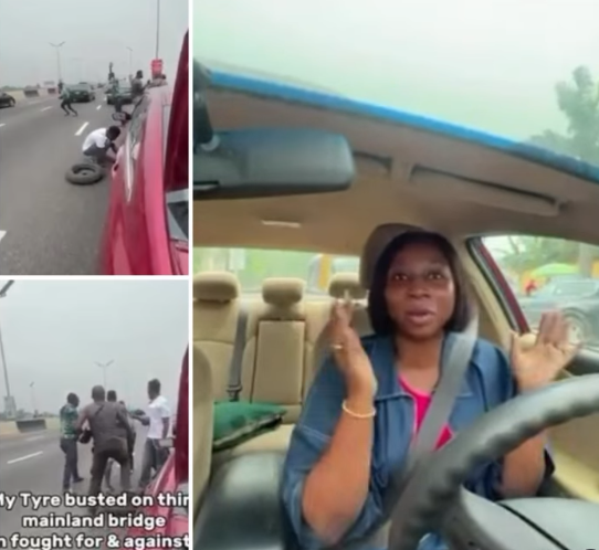 Dispatch riders rescue driver from armed touts after tyre puncture on Lagos bridge
