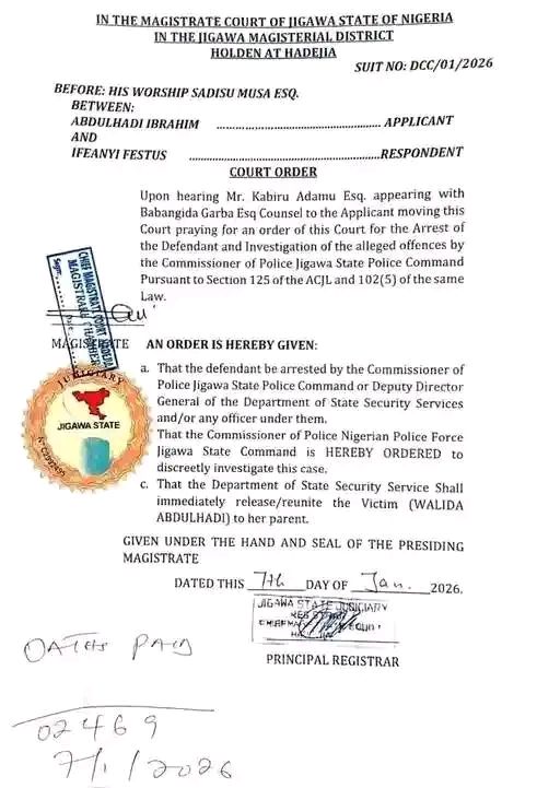 Court orders arrest of DSS officer over alleged forced religious conversion of 16-year-old girl