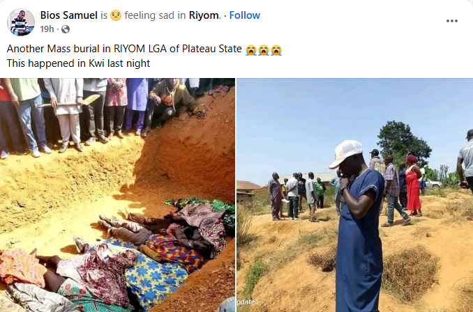 Gunmen k!ll 10 in Plateau communities