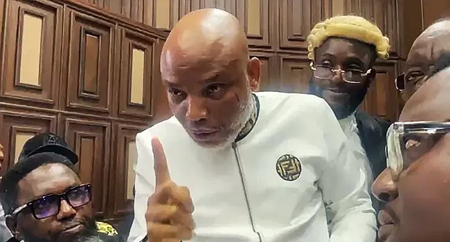 Alleged Terrorism:  Nnamdi Kanu refuses to enter his defence in court, insists no case against him