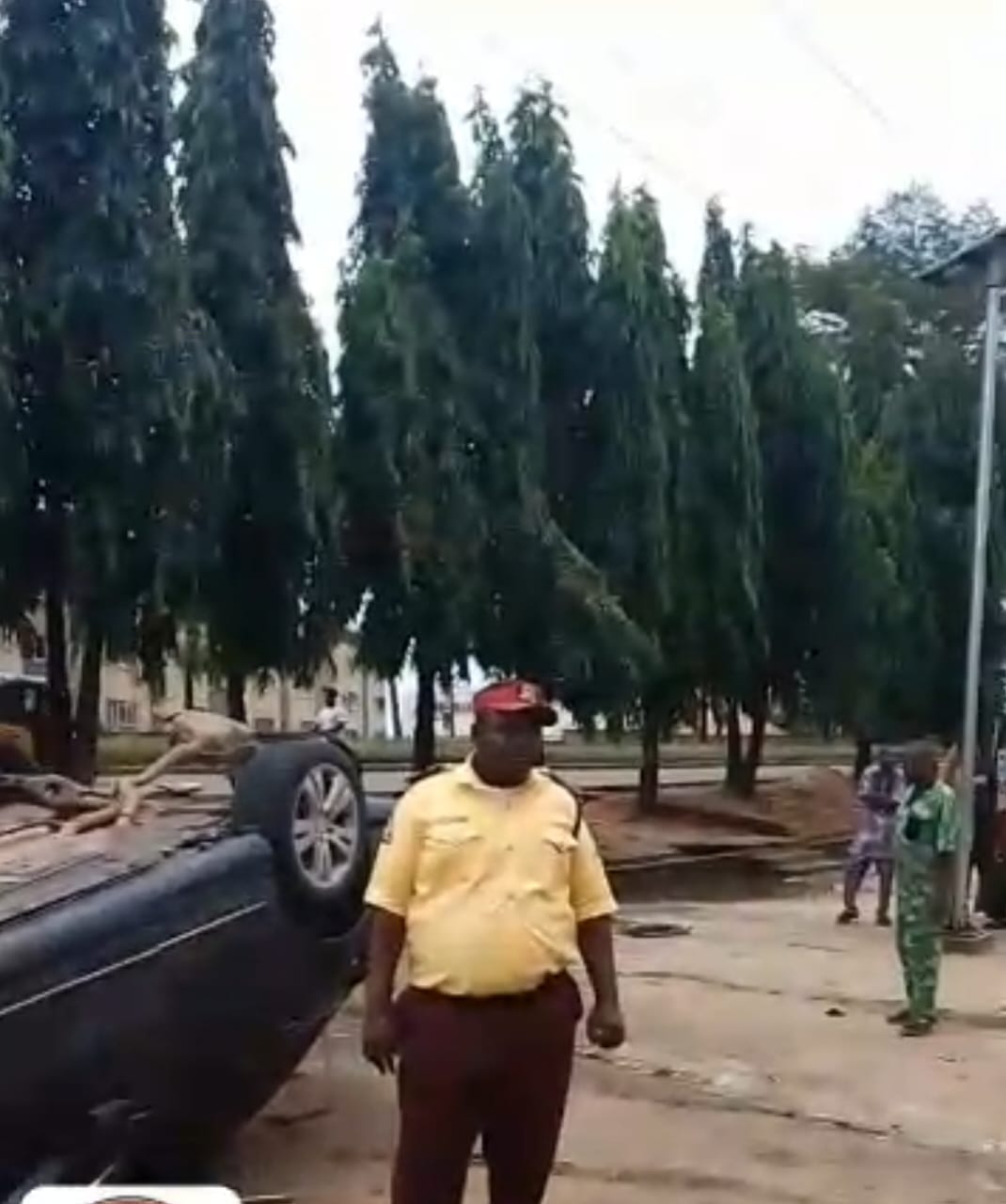 Scene of hit-and-run accident at Igando Bus Stop