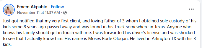 Nigerian driver found d8ad inside truck in US