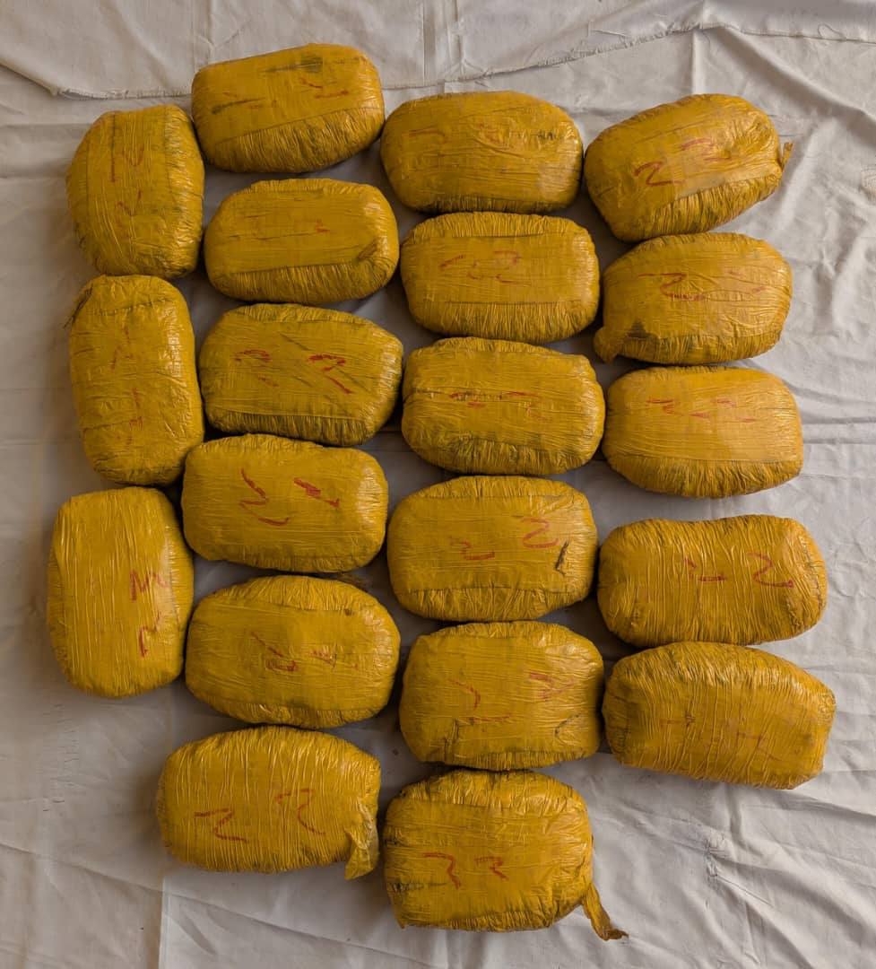 Security personnel securing seized contraband in Kano