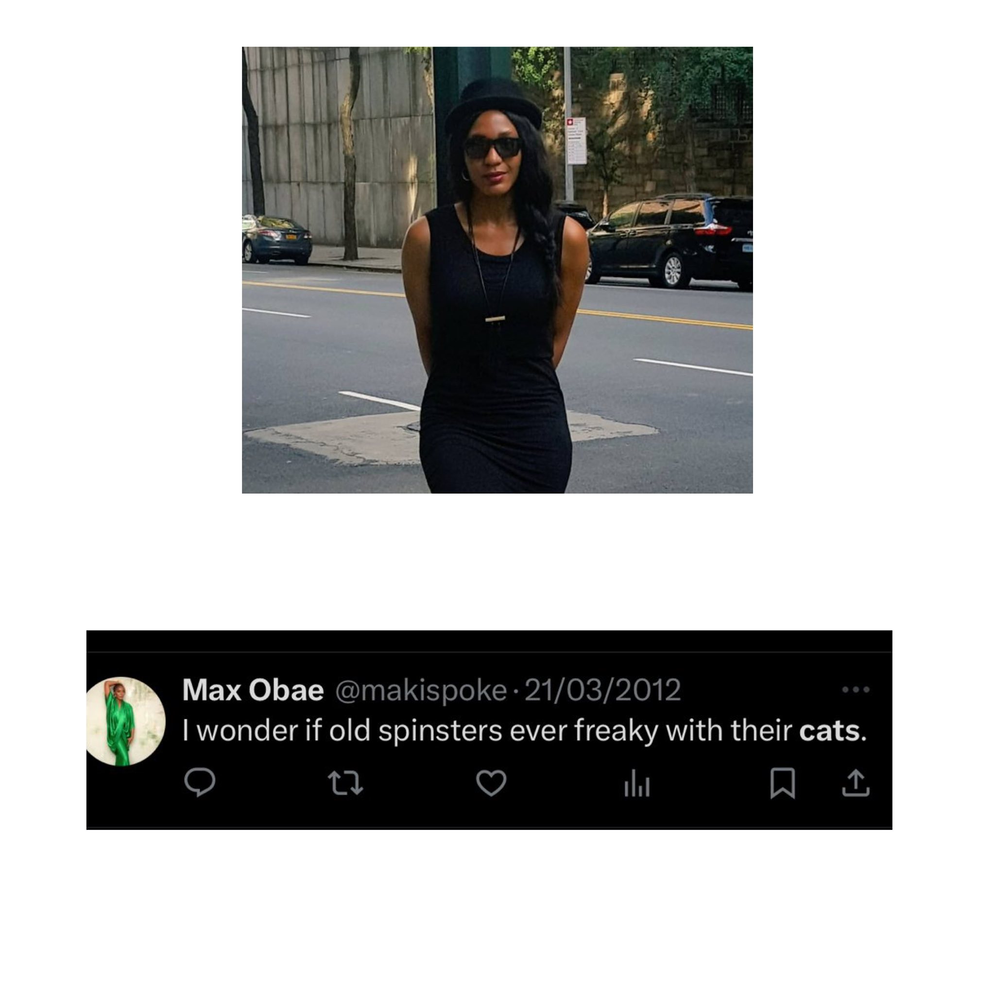 Paystack co-founder Ezra Olubi?s ex-b!sexual girlfriend also shared her curiosity about old single woman getting ?freaky? with their cats in old tweets