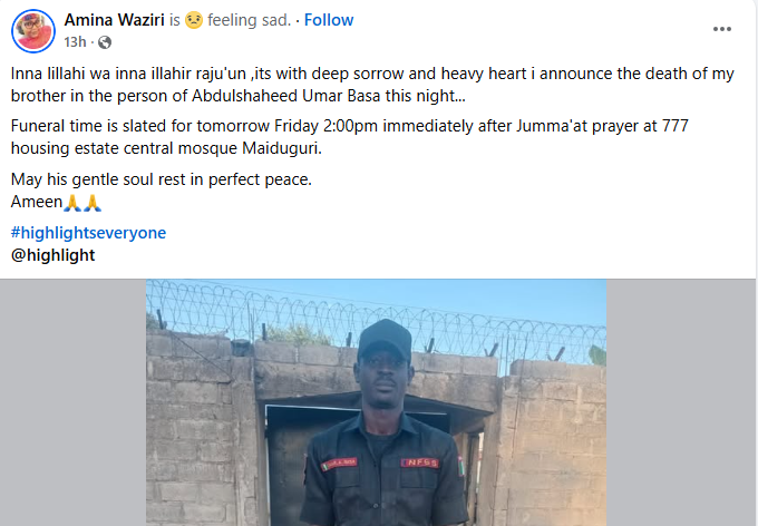 Scene of stabbing incident in Maiduguri