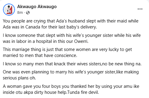 My husband impregnated our maid - Nigerian woman reveals why her 