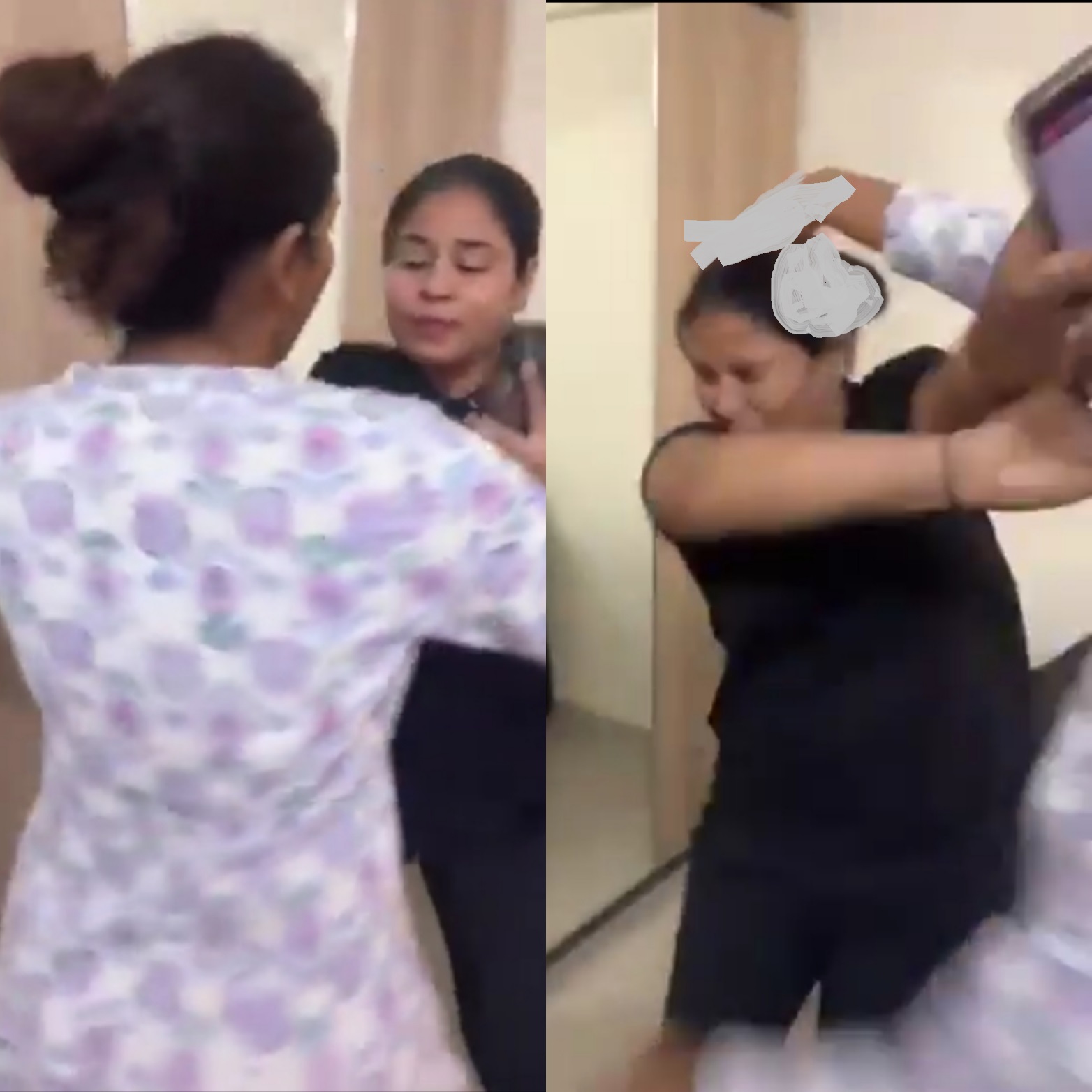 Hair pulled, punches thrown as woman and masseuse f!ght after appointment was cancelled (video)