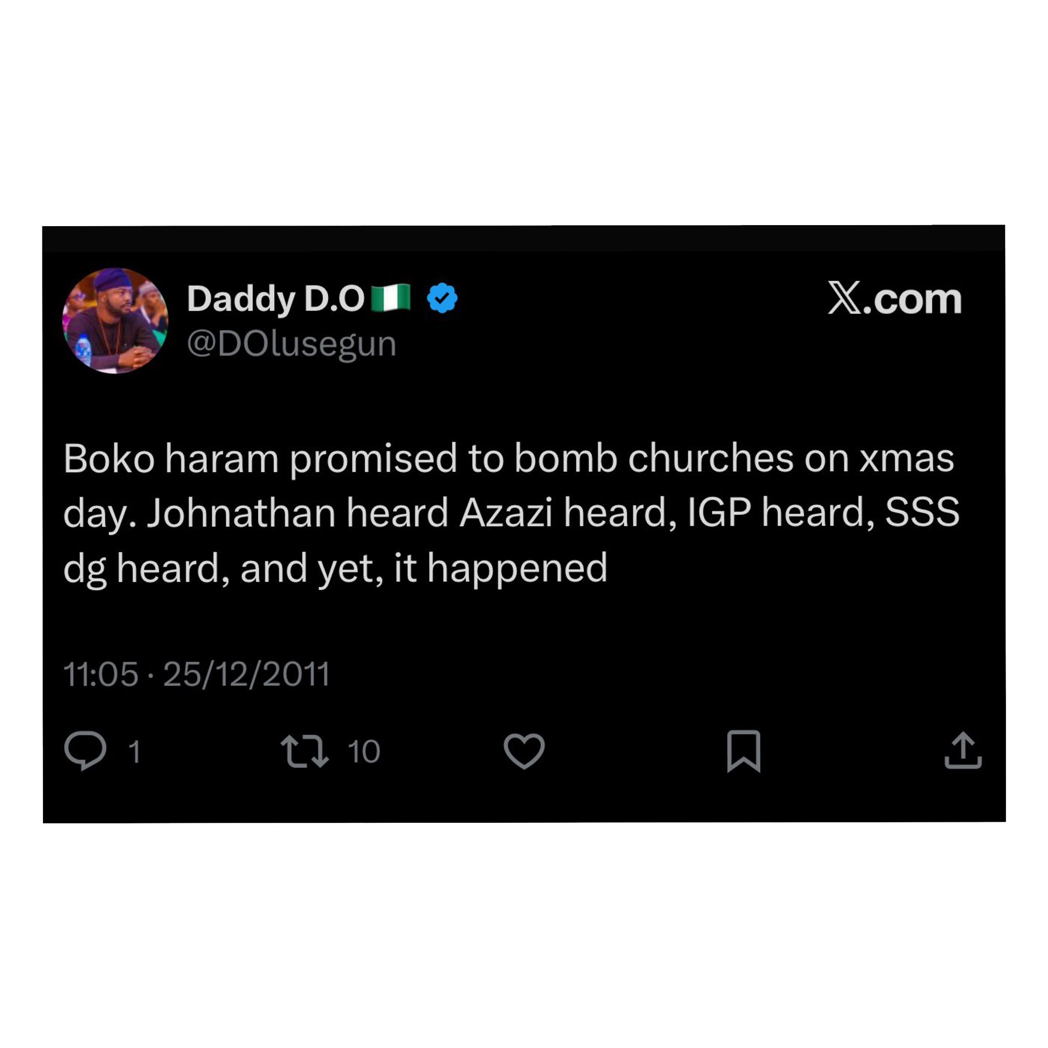 Nigerians dig up old tweets of President Bola Tinubu?s aide raising alarm of churches being under attack in Nigeria