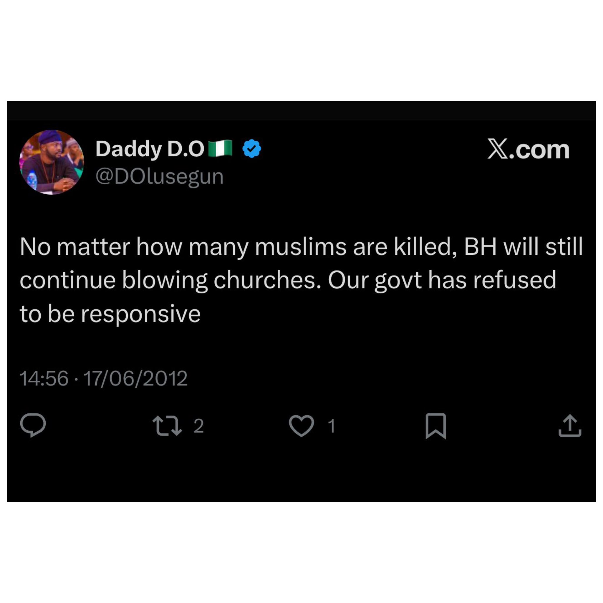 Nigerians dig up old tweets of President Bola Tinubu?s aide raising alarm of churches being under attack in Nigeria