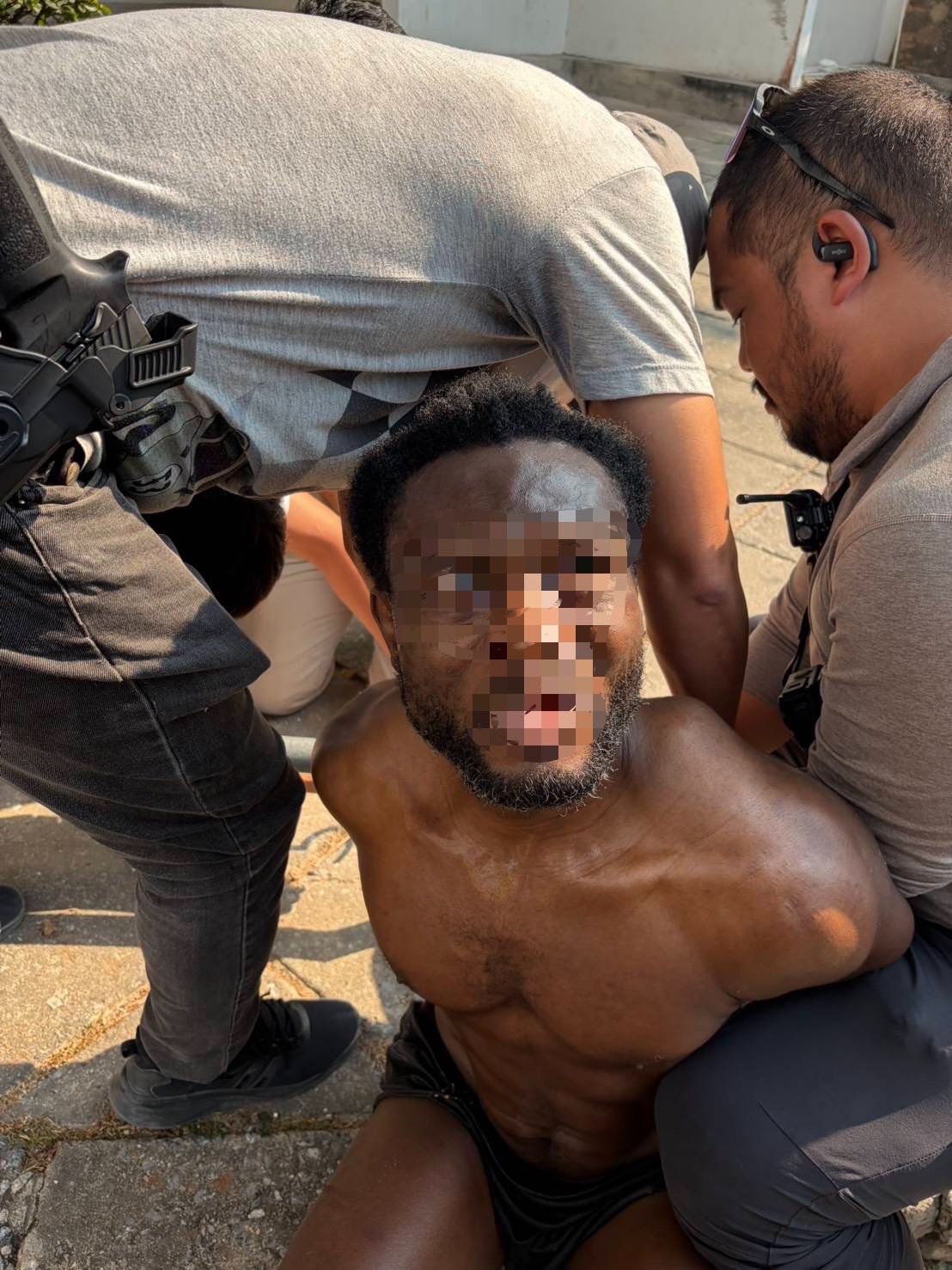 Confiscated phones and computers from scam gang