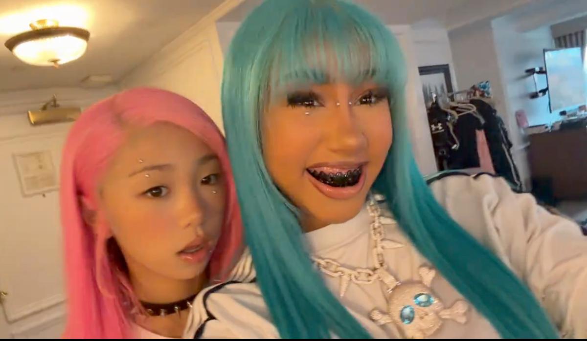 Kanye West?s daughter North West shows off new bridge piercing, blackened teeth and diamond pendant in TikTok videos