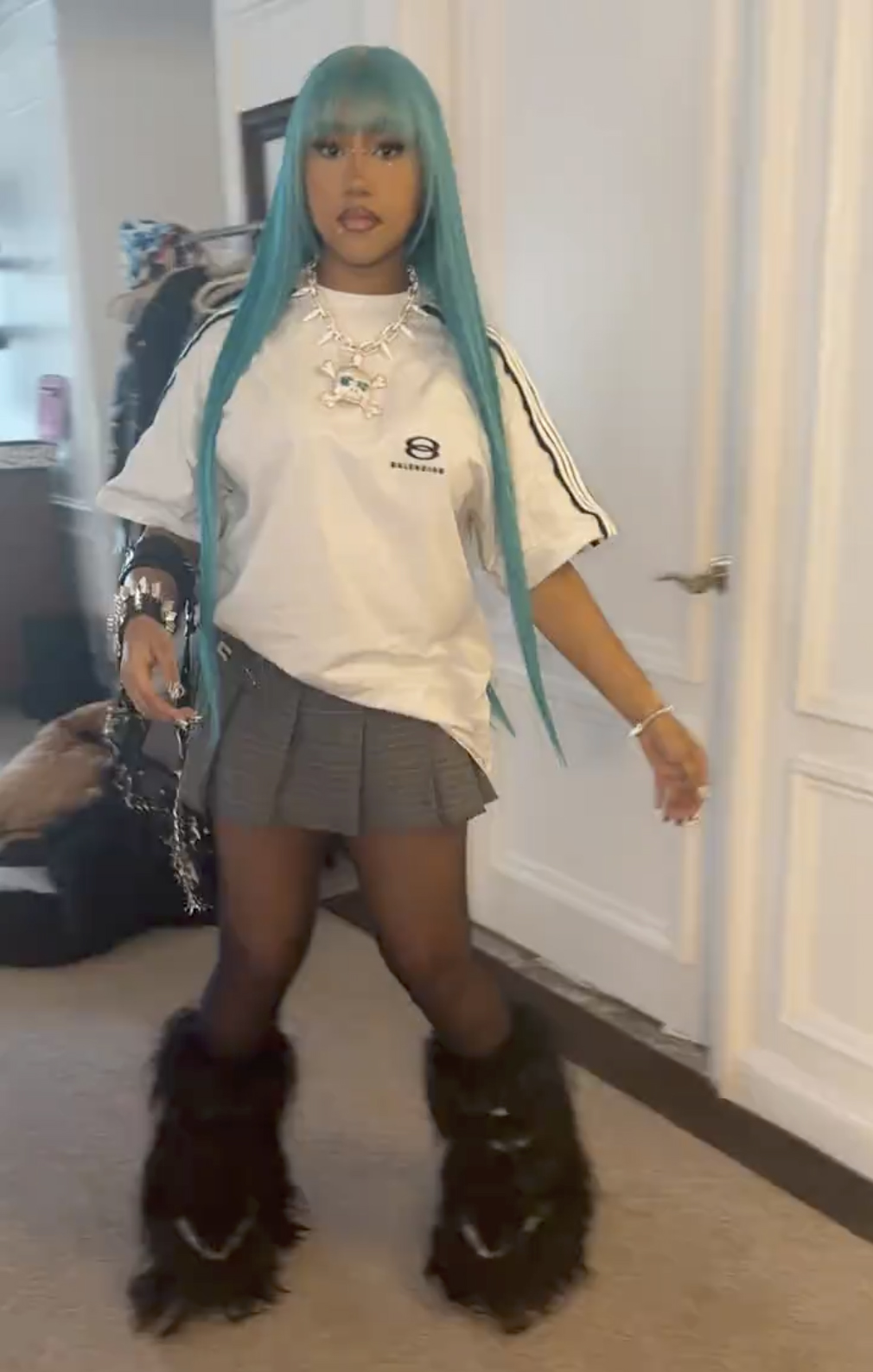 Kanye West?s daughter North West shows off new bridge piercing, blackened teeth and diamond pendant in TikTok videos