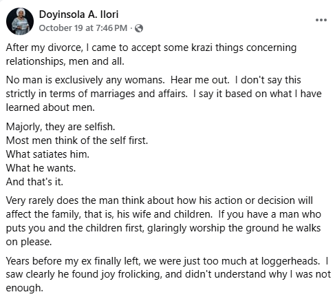 A man will choose his joy over family - 60-year-old Nigerian woman reveals the crazy things she accepted about men and relationships after her divorce