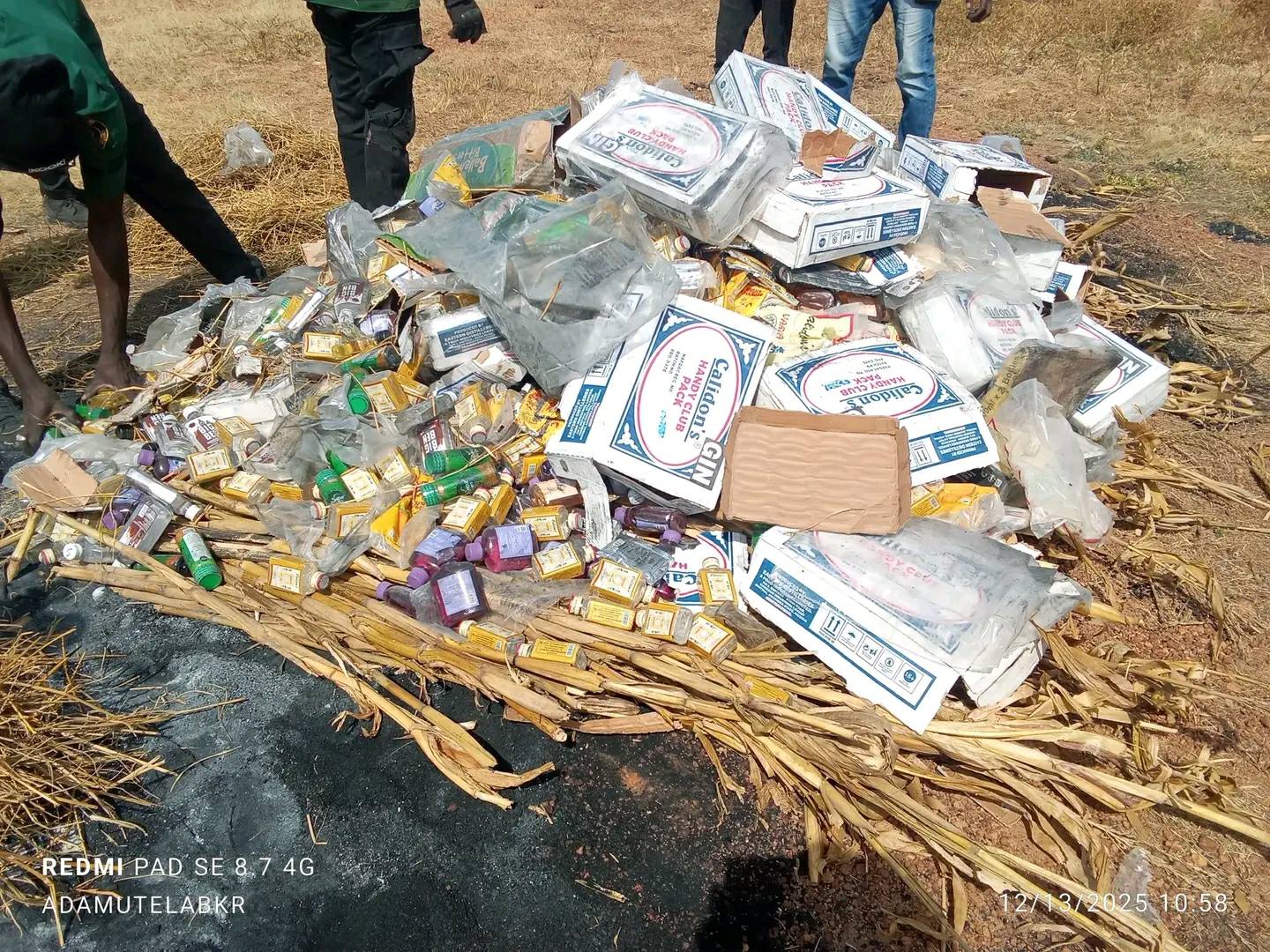 Hisbah destroys seized alcoholic drinks in Katsina (photos)