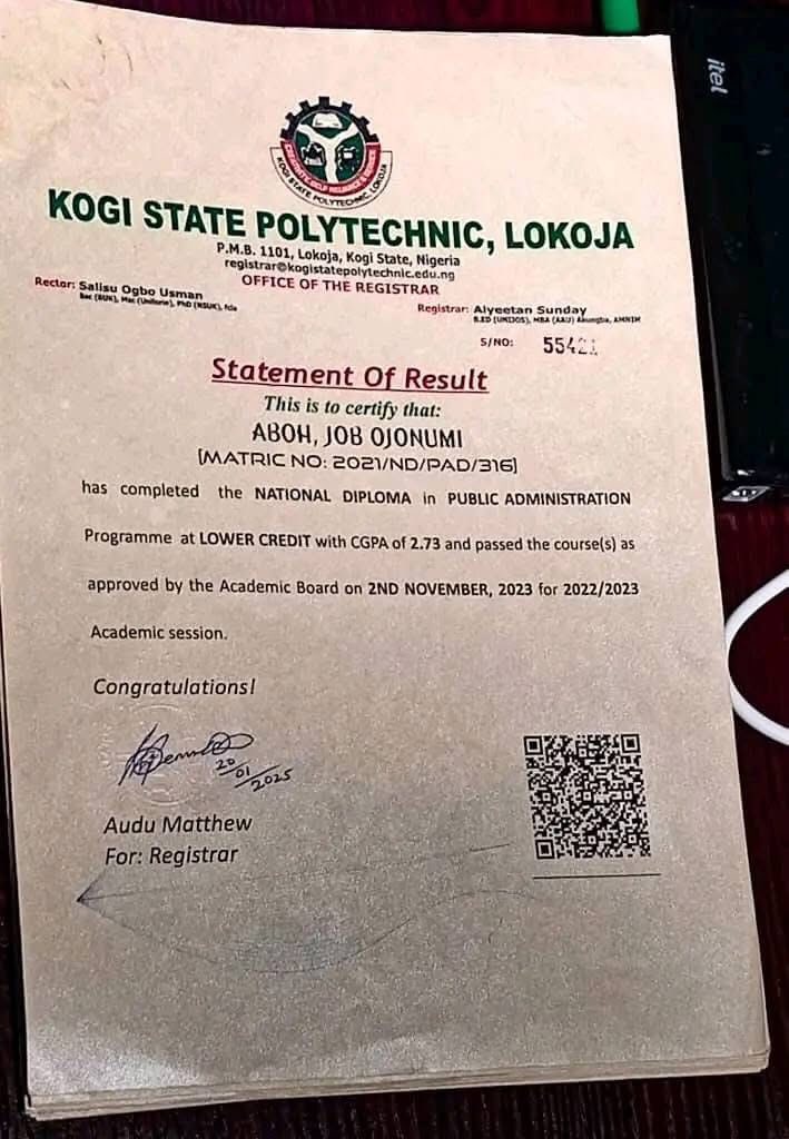 Kogi poly suspends five staff, arrests four students over certificate scam