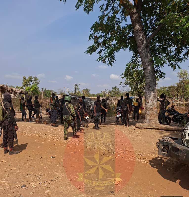 Confiscated weapons from bandits