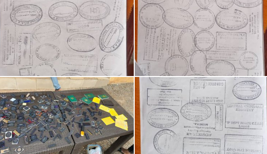 Oyo police arrest suspects who specialize in the forgery of official documents, stamps, and certificates of various government and private organizations