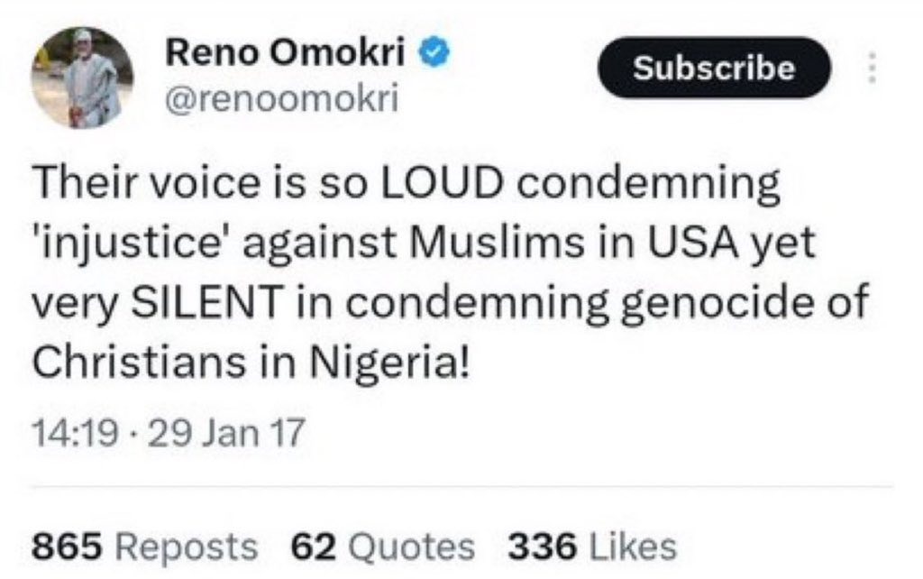 Reno Omokri?s old post on k!lling of Christians in Nigerian surfaces just after Arise TV host Charles Aniagolu called him out for failing in alleged lobbying of US government