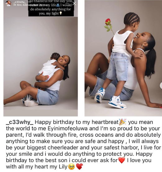 Iâd walk through fire, cross oceans and do absolutely anything to make sure you are safe and happy- Mohbadâs widow, Wunmi, sends reassuring message to their son, Liam, as he turns three