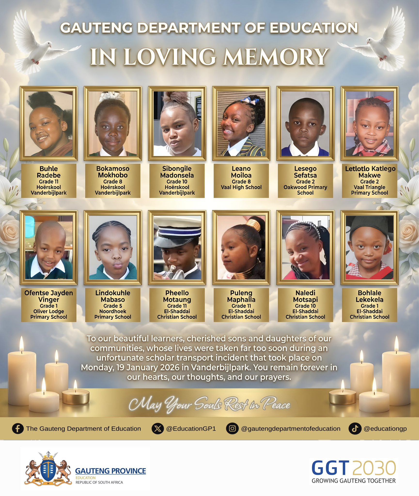 22-year-old driver in court on m8rder charges as South Africa school bus crash d3ath toll rises to 14