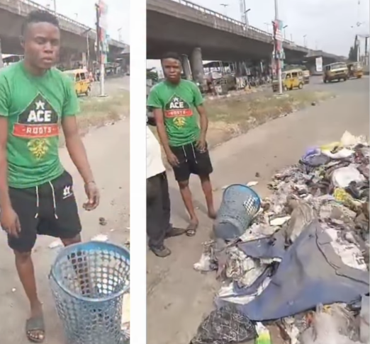 Man apprehended while dumping refuse on Lagos road