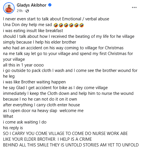 I received the beating of my life because I nursed his injured elder brother - Nigerian woman opens up about domestic abuse she faced in her marriage