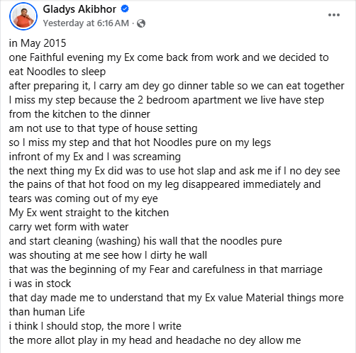 I received the beating of my life because I nursed his injured elder brother - Nigerian woman opens up about domestic abuse she faced in her marriage